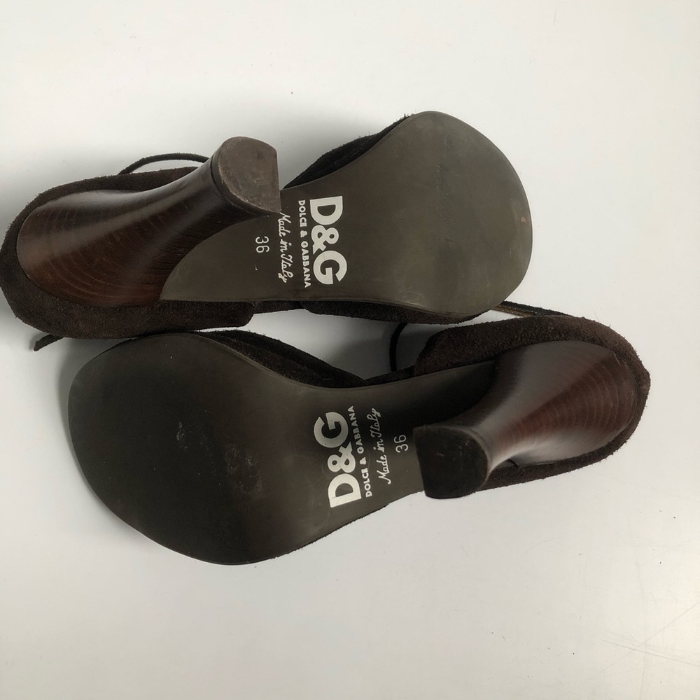 Vintage Dolce & Gabbana Peep Toe Sandals with Ankle Strap - Picture 8 of 8